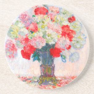 Monet Peonies Zandsteen Onderzetter