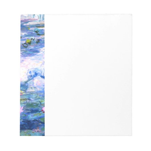 Monet Pink Water Lelies Bijgewerkt Notitieblok (Voorkant)