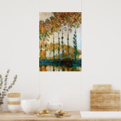 Monet - Poplars over de oevers van de rivier de Ep Poster (Keuken)