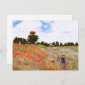 Monet Poppies Postcard Briefkaart (Voorkant / Achterkant)