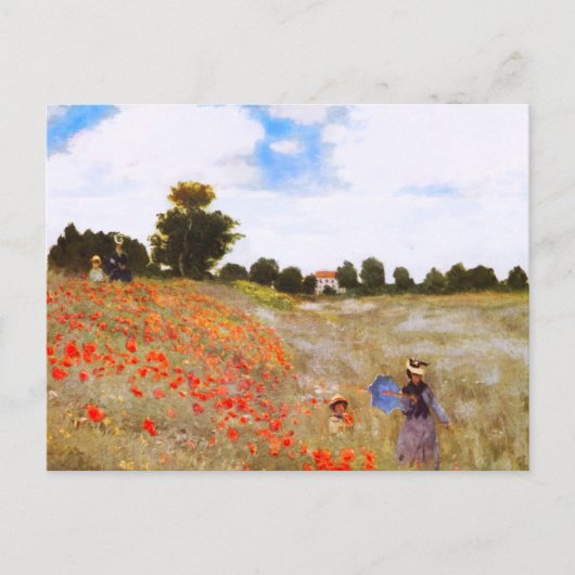 Monet Poppies Postcard Briefkaart (Voorkant)