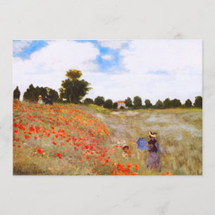 Monet Poppies-uitnodigingen Kaart