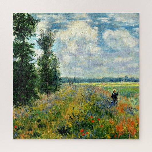 Monet - Poppy Field, Argenteuil, beeldende kunst Legpuzzel (Verticaal)
