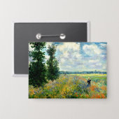 Monet - Poppy Field, Argenteuil Button (Voorkant / Achterkant)
