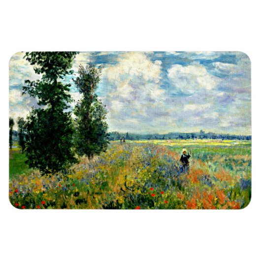 Monet - Poppy Field, Argenteuil, Impressionisme ar Magneet (Horizontaal)