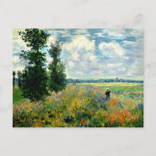Monet - Poppy Field  Briefkaart