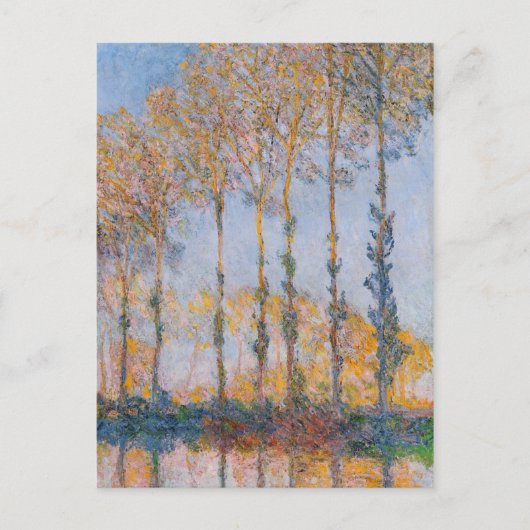 Monet - Populieren, wit en geel effect Briefkaart (Voorkant)
