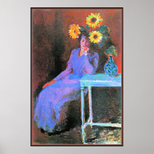 Monet - Portret van Suzanne Hoschede Poster