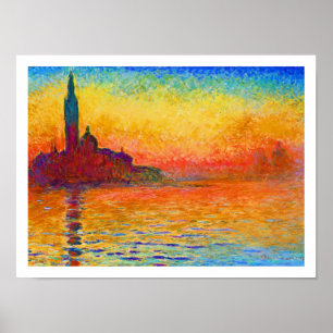 Monet Poster Print: San Giorgio Maggiore in Dusk