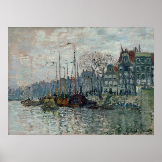 Monet - Prins Hendrikkade, Kromme Waal, Amsterdam Poster (Voorkant)