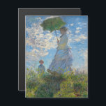 Monet - Promenade femme avec Parasol carte magnéti<br><div class="desc">La Promenade,  Femme avec un Parasol / Madame Monet et son fils / La Promenade / La Femme a l'ombrelle - Claude Monet,  1875</div>