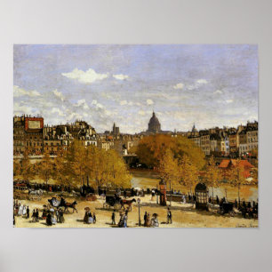 Monet - Quai du Louvre, fijn kunstschilderij Poster