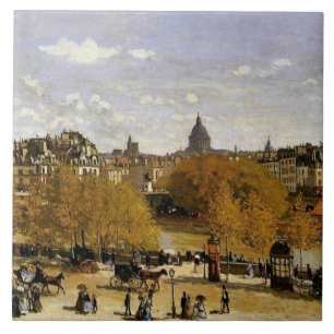 Monet - Quai du Louvre, fijn kunstschilderij Tegeltje