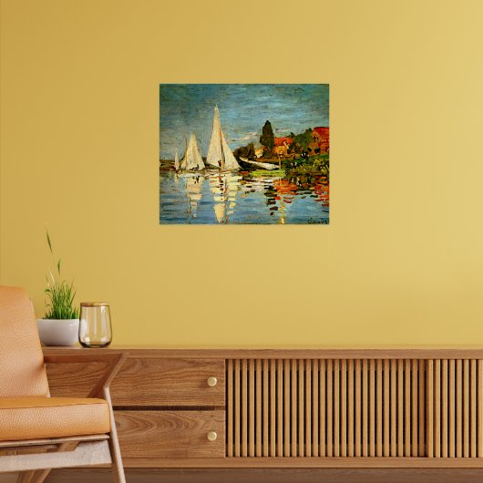 Monet, Regattas in Argenteuil Poster (Woonkamer 2)