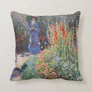 Monet - ronde bloembedding, beroemd schilderij, kussen