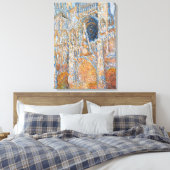 Monet - Rouen Cathedraal, de Facade in Sunlight Canvas Afdruk (Insitu (Slaapkamer))