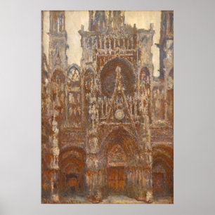 Monet, Rouen Cathedral, het West Portal Poster