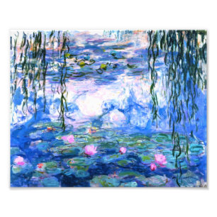 Monet Roze watergelilies Foto Afdruk