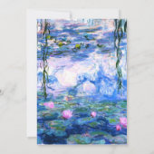 Monet Roze watergelilies Kaart (Achterkant)
