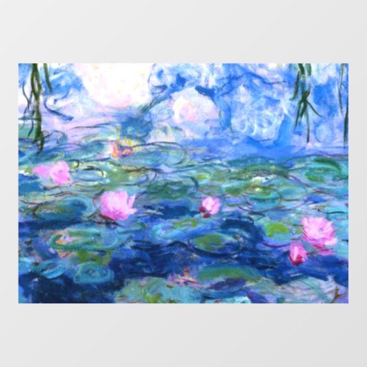 Monet Roze watergelilies Raamsticker (Vel)