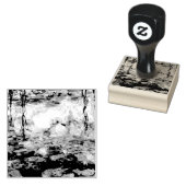 Monet Roze watergelilies Rubberstempel (Gestempeld)