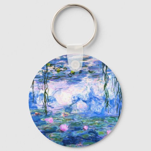 Monet Roze watergelilies Sleutelhanger (Voorkant)