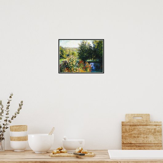Monet - Rozen in de tuin in Montgeron, mooie kunst Poster (Keuken)