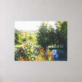 Monet - Rozen in de tuin van Montgeron Canvas Afdruk (Voorkant)
