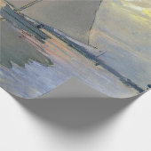 Monet Sailboat French Impressionism Classic Art Cadeaupapier (Hoek)