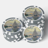 Monet Sailboat French Impressionism Classic Art Poker Chips (Opstapeling)