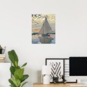 Monet Sailboot, Franse impressionist Poster (Thuiskantoor)