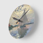 Monet Sailboot, Franse impressionist Ronde Klok (Hoek)