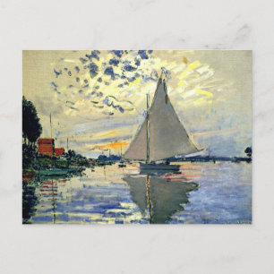 Monet - Sailboot in Le Petit-Gennevilliers Briefkaart