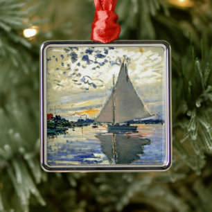 Monet - Sailboot in Le Petit-Gennevilliers Metalen Ornament