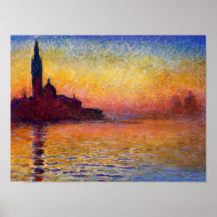 Monet - San Giorgio Maggiore in Dusk Poster