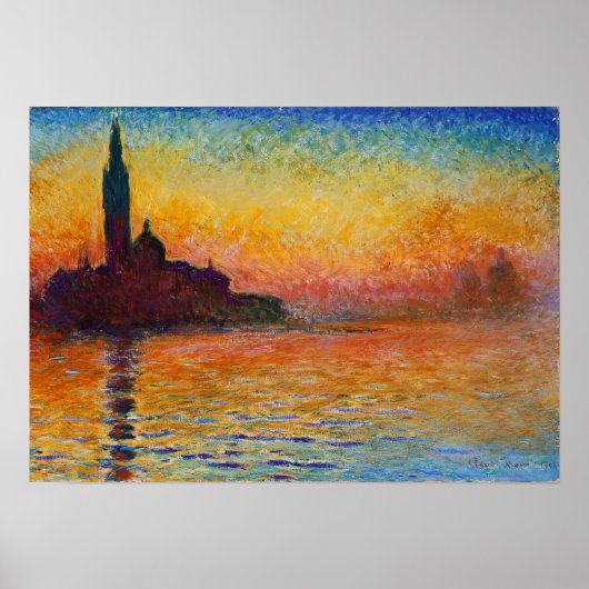 Monet - San Giorgio Maggiore te susk 1908 Poster (Voorkant)