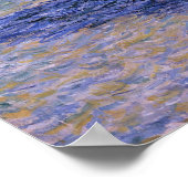 monet - schaduwen op het Zee de kliffen in pourvil Poster (Hoek)