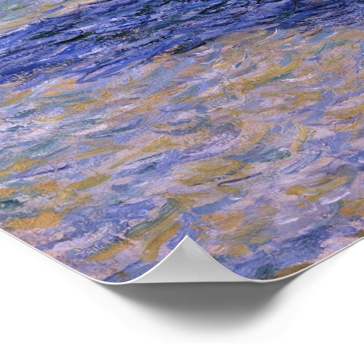 monet - schaduwen op het Zee de kliffen in pourvil Poster (Hoek)