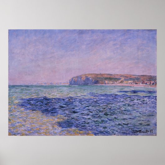 monet - schaduwen op het Zee de kliffen in pourvil Poster (Voorkant)
