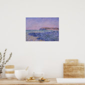 monet - schaduwen op het Zee de kliffen in pourvil Poster (Keuken)