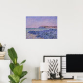 monet - schaduwen op het Zee de kliffen in pourvil Poster (Thuiskantoor)