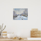 Monet - Sneeuwscène in Argenteuil Poster (Keuken)