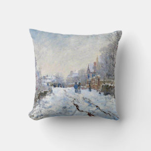 Monet - Sneeuwtafereel bij Argenteuil Kussen