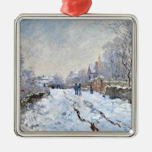 Monet - Snow Scene at Argenteuil Metalen Ornament (Voorkant)