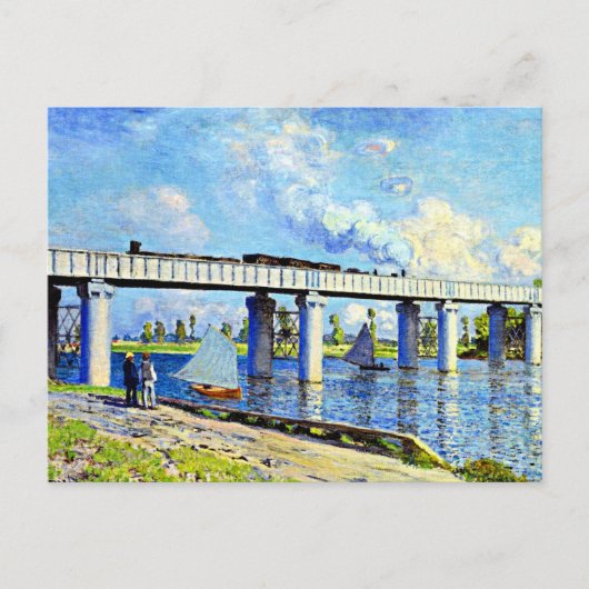 Monet - Spoorbrug in Argenteuil Briefkaart (Voorkant)