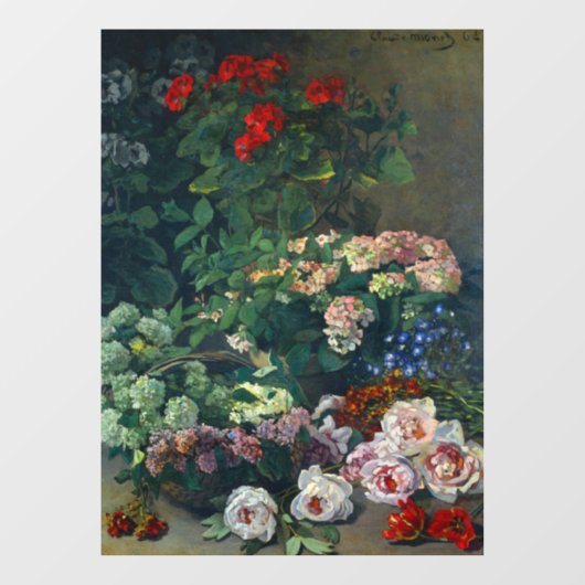 Monet Spring Flowers Raamsticker (Vel)
