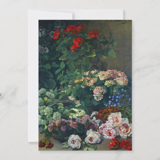 Monet Spring Flowers Save The Date (Voorkant)
