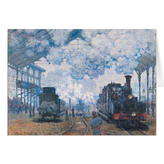 Monet - Station Saint-Lazare, Aankomst van de Trei (Voorkant Horizontaal)