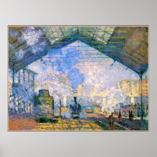 Monet - Station Saint-Lazare, kunst Poster