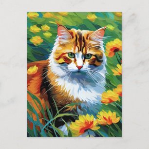 Monet Stijl Kat Briefkaart